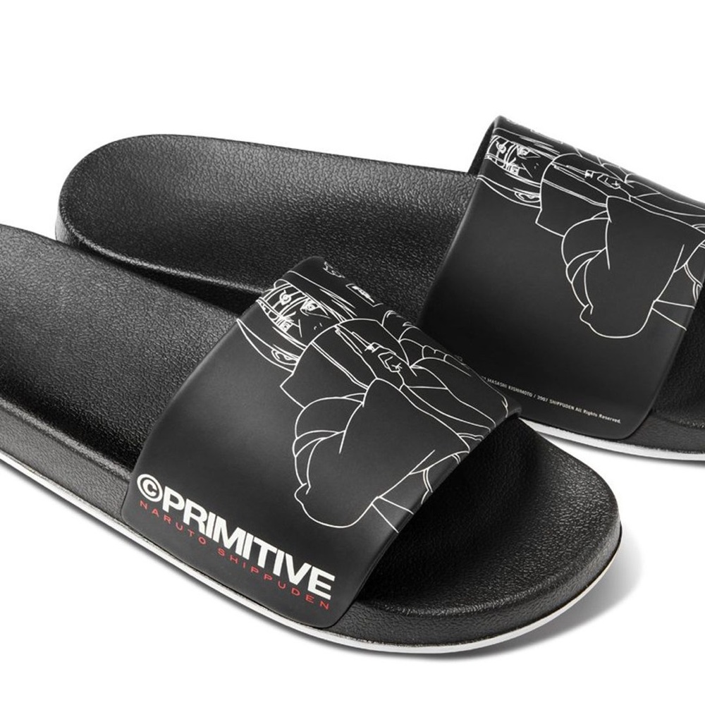 Primitive x Naruto Itachi Black Slide Sandals